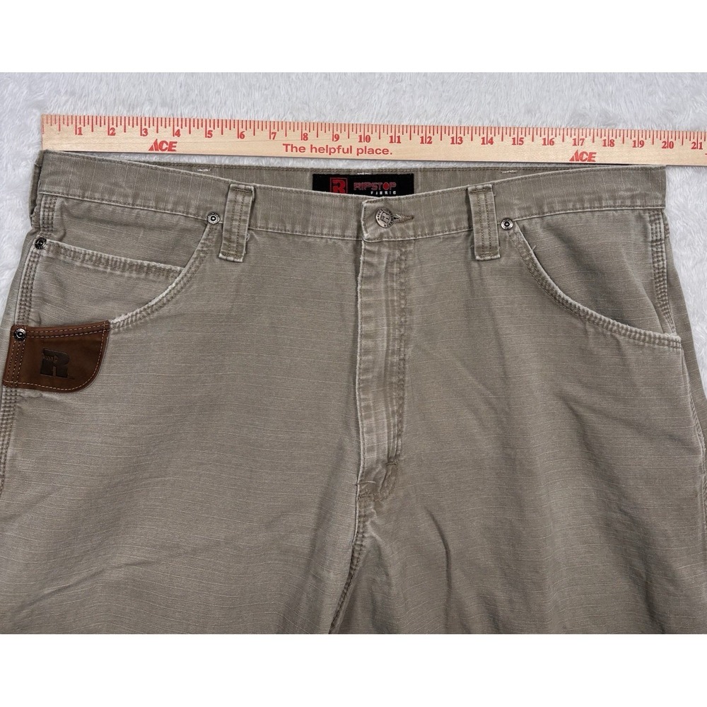 LOT OF 2 Wrangler RIGGS Workwear Ripstop Carpenter Pants Men 40x32 HeavyDuty Tan - Picture 15 of 16